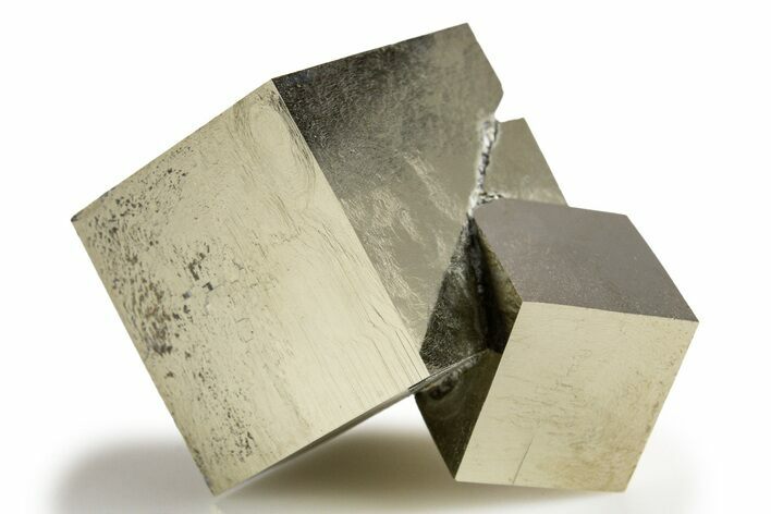 Shiny, Natural Pyrite Cube Cluster - Navajun, Spain #322123